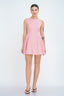 Samaria Boat Neck Mini Dress