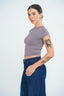 Luxe High Neck Short Sleeve Top