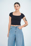 Luxe Crew Neck Short Sleeve Top