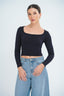 Luxe Crew Neck Long Sleeve Top