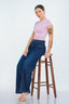 Luxe High Neck Short Sleeve Top