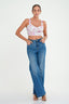 Lace Up Floral Corset Top