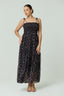 Shoulder Tie Smoking Maxi Dress