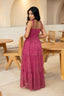 Shoulder Tie Smoking Maxi Dress