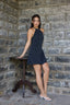 Polka Halter Neck Mini Dress