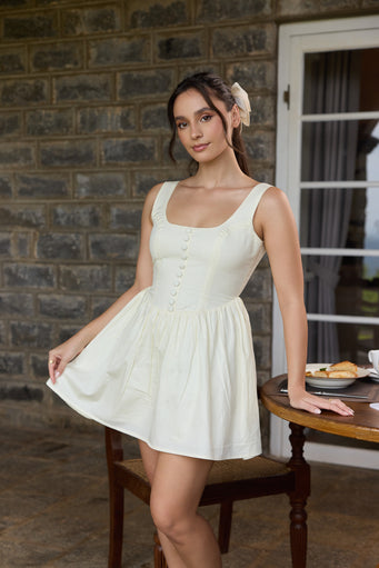 Lucia Button Mini Dress
