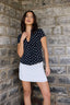 Polka Button Detail Top