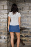 Polka Button Detail Top