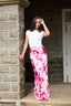 Stevie Pink Printed Maxi Skirt