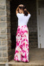 Stevie Pink Printed Maxi Skirt