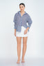 Striped Button Up Oversized Shirt