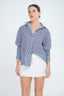 Striped Button Up Oversized Shirt