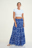 Tiered Printed Maxi Skirt