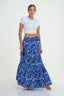 Tiered Printed Maxi Skirt