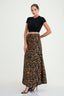 Satin Printed Maxi Skirt