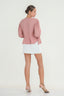 Ruffled Tie Front Long Sleeve Top