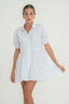 Button Down Tiered Oversied Dress