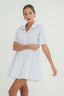 Button Down Tiered Oversied Dress