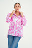 Buttoned Oversized Print Shirt