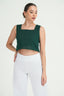 Wide Strap Square Neck Crop Top