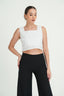 Wide Strap Square Neck Crop Top