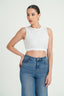 Crop Top with Elastic Waistband