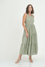 Back Button Opened Maxi Dress