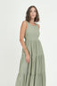 Back Button Opened Maxi Dress