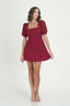 Square Neck A-line Short Dress