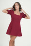 Square Neck A-line Short Dress