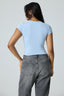 Basic High Neck Short Sleeve Top