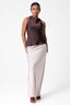 Alcea Cowl Neck Satin Top