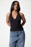 Polka Dot Halter Neck Top