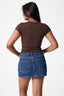 Vera High Neck Short Sleeve Top