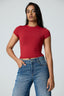 Basic High Neck Short Sleeve Top
