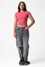 Vera High Neck Short Sleeve Top