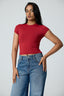 Basic High Neck Short Sleeve Top