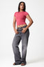 Vera High Neck Short Sleeve Top