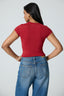Basic High Neck Short Sleeve Top