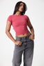 Vera High Neck Short Sleeve Top