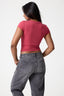 Vera High Neck Short Sleeve Top