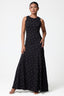 Polka Dot High Neck Maxi Dress