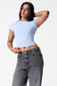 Vera High Neck Short Sleeve Top