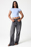 Vera High Neck Short Sleeve Top