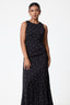Polka Dot High Neck Maxi Dress