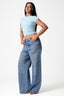 Vera High Neck Short Sleeve Top