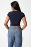Vera High Neck Short Sleeve Top