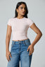 Basic High Neck Short Sleeve Top