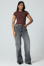 Basic High Neck Short Sleeve Top