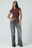 Basic High Neck Short Sleeve Top